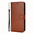 Pattintható tok a Oppo A78 4G, Crazy Horse Wallet, barna