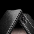 Flip tok Samsung Galaxy S25 Ultra, QIALINO Leather Wallet, fekete