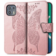 Pattintható tok a Motorola Edge 20 Lite, Butterfly, rózsaszín rose gold