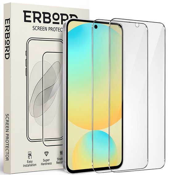 2x edzett üveg ERBORD 9H Hard Glass a képernyőn a Samsung Galaxy S24 FE 5G