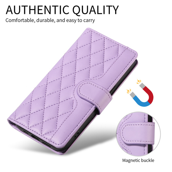 Rhombus Crossbody bőr flip tok Motorola Edge 70 készülékhez