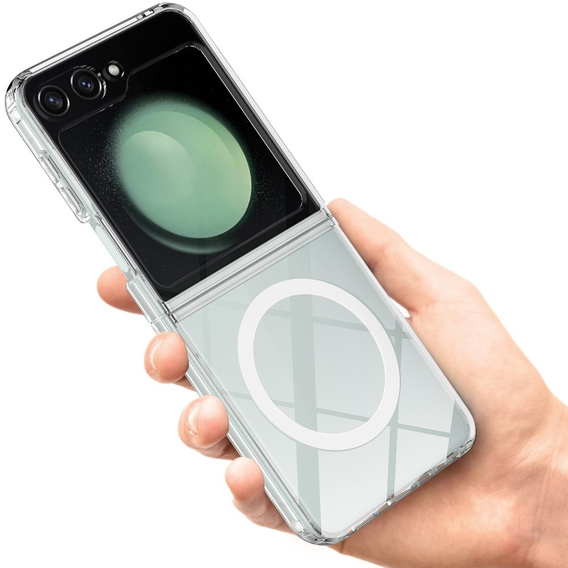 Tok a Samsung Galaxy Z Flip7 FE / Z Flip6, Fusion Hybrid, MagSafe-hoz, átlátszó