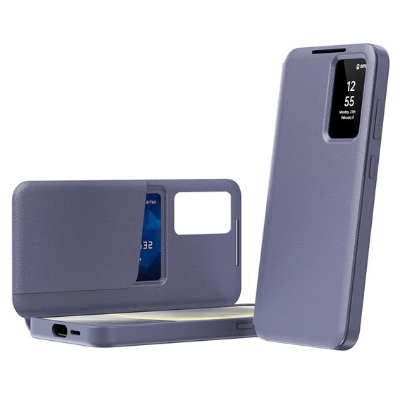 Flip tok Samsung Galaxy S22+ Plus, Smart View Wallet, lila
