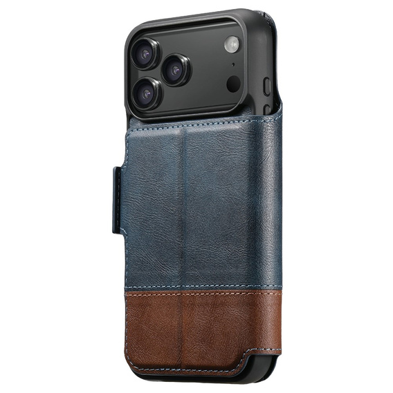 2 az 1-ben flip tok iPhone 17 Pro-hoz, SUTENI, MagSafe, kék