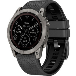 Szilikon pánt Garmin Fenix 7 / Forerunner 965 / 955 / 945 / 935, szürke / fekete