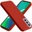 Telefontok a Samsung Galaxy S22+ Plus 5G, Silicone Lite, piros