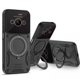 Páncélozott tok a Xiaomi Redmi A3 készülékhez, Magnetic Ring, fekete