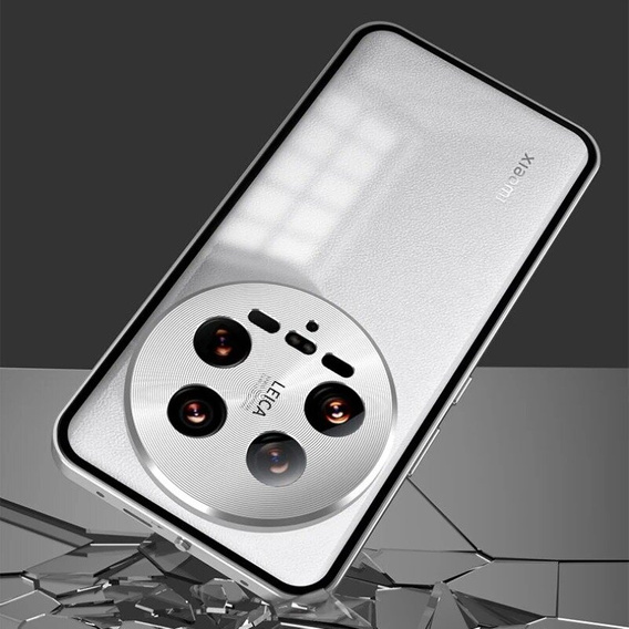 Tok Xiaomi 14 Ultra, Magnetic Dual Glass, ezüst