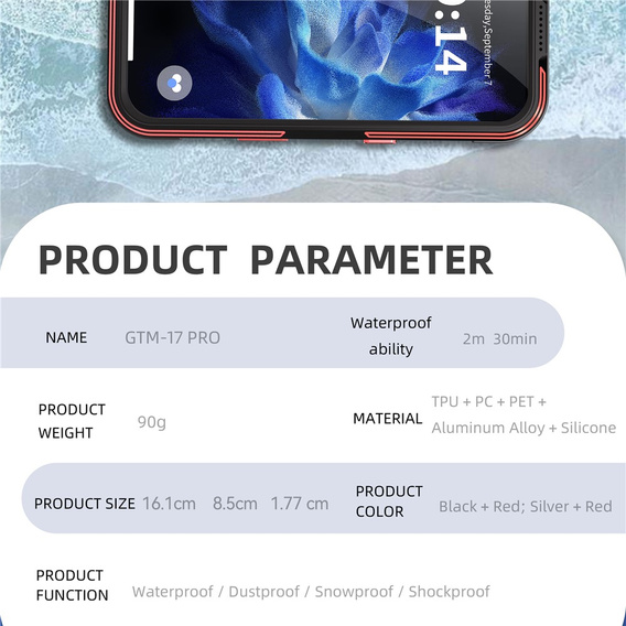 SHELLBOX GTM IP68 vízálló tok MagSafe-vel iPhone 17 Pro-hoz