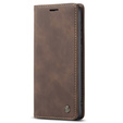 CASEME tok Samsung Galaxy A33 5G, Leather Wallet Case, kávé