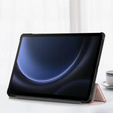 Tok Samsung Galaxy Tab S9 FE+ Plus, Smartcase tolltartóval, rózsaszín rose gold