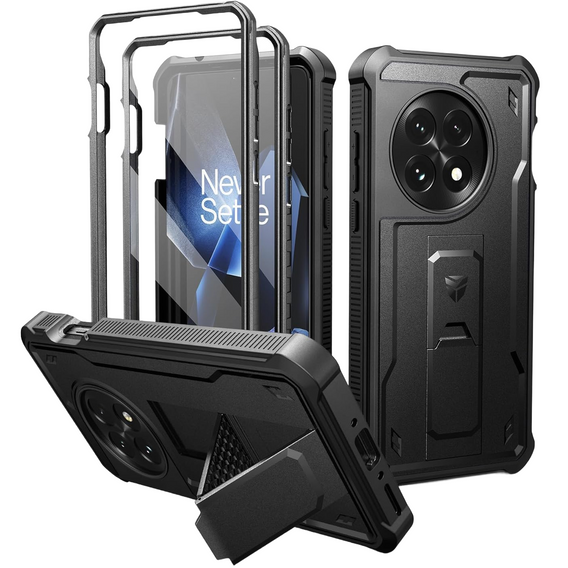 Páncélozott tok a OnePlus 13, Dexnor Full Body (Two Frames), fekete