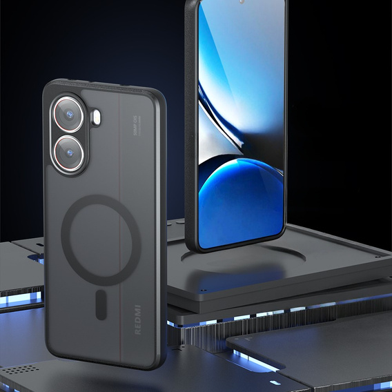 Tok Xiaomi Poco X7 Pro 5G-hoz, MagSafe, ERBORD Matt Case, fekete