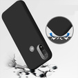 Telefontok a Motorola Moto E40/E30/E20, Silicone Lite, fekete