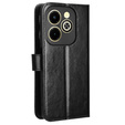 Pattintható tok a Infinix Hot 40i, Crazy Horse Wallet, fekete