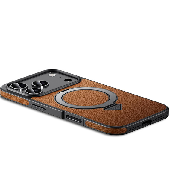 Bőr tok MagSafe állvánnyal iPhone 17 Pro Max készülékhez