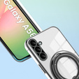 Mágneses tok Samsung Galaxy A56-hoz, MagSafe, fekete + üveg 9H