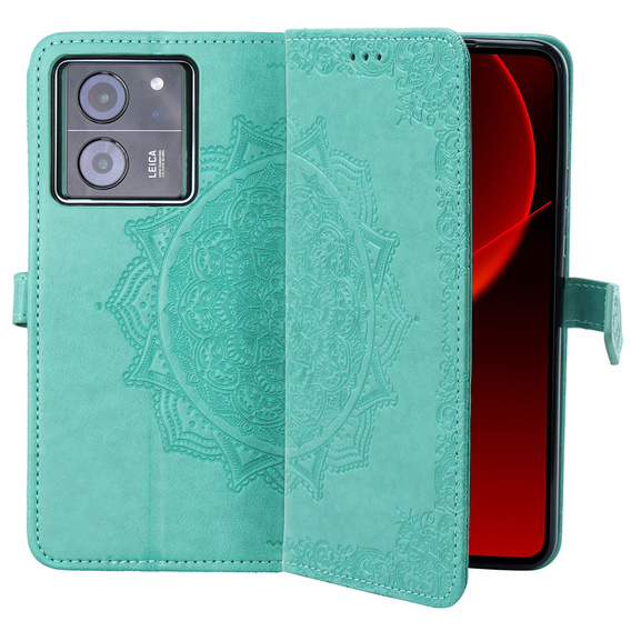 Pattintható tok a Xiaomi 13T / 13T Pro, Mandala, zöld