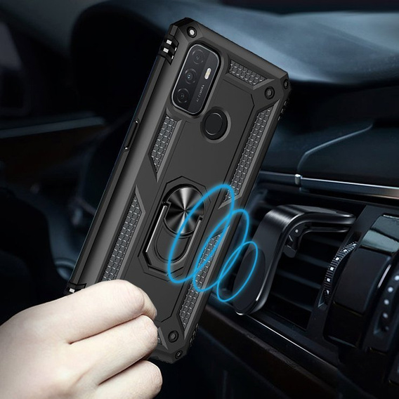 Páncélozott telefontok a Oppo A53 / Oppo A53s / A32 4G, Nox Case Ring, fekete