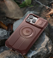 Páncélozott tok iPhone 16 Pro Max készülékhez, Dexnor CamProtect MagSafe, piros