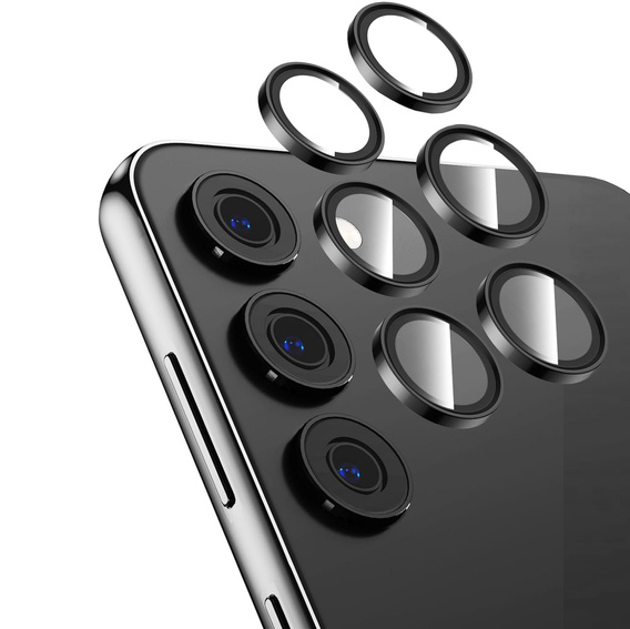 2x Camera Glass for Samsung Galaxy S24, ERBORD Camera Lens, fekete