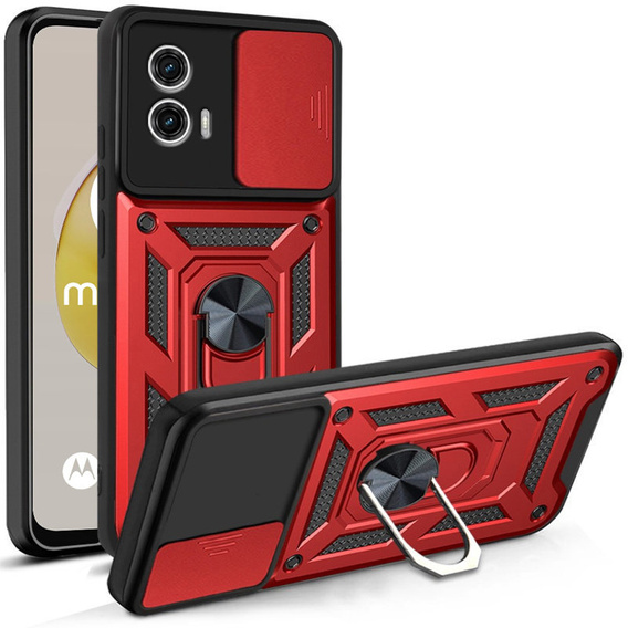 Telefontok a Motorola Moto G73 5G, CamShield Slide, piros