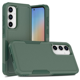 Páncélozott tok Samsung Galaxy A35 5G, Dual Shockproof, sötétzöld
