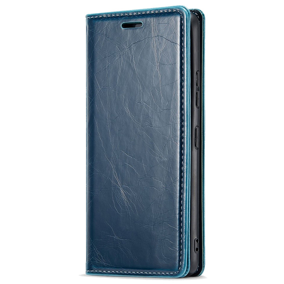 Pattintható tok a Samsung Galaxy A54, ERBORD Waxy Wallet, kék