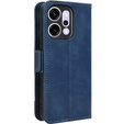 Flap tok Oppo Reno 14, kártya slot, pénztárca, tengerészkék