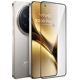 3D edzett üveg Vivo X200 Pro 5G készülékhez, fekete keret