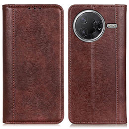 Pattintható tok Xiaomi Poco F7 Pro / F7 Ultra, Split Leather, barna