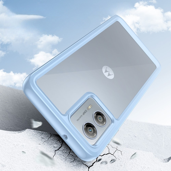 Telefontok a Motorola Moto G53 5G, Fusion Hybrid, átlátszó / kék