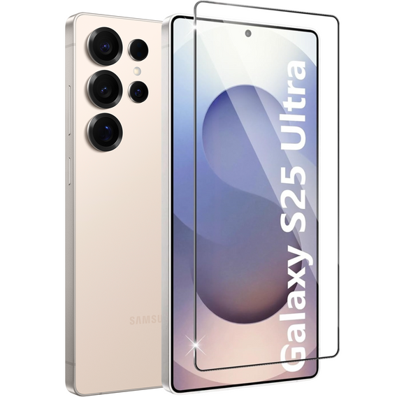 3D edzett üveg Samsung Galaxy S25 Ultra készülékhez, fekete keret
