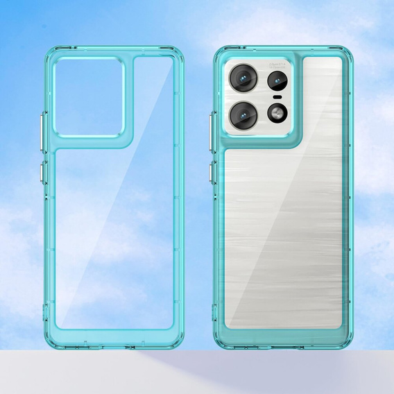 Telefontok a Motorola Edge 50 Pro, Fusion Hybrid, átlátszó / kék