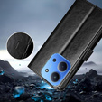 Pattintható tok a Xiaomi Redmi 15C 4G/LTE, Crazy Horse Wallet, fekete