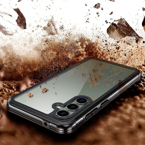 Tok Samsung Galaxy S23 FE készülékhez, Shockproof, fóliával, fekete