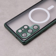 Magnetic Dual Glass MagSafe tok Samsung Galaxy S23 Ultra, zöld