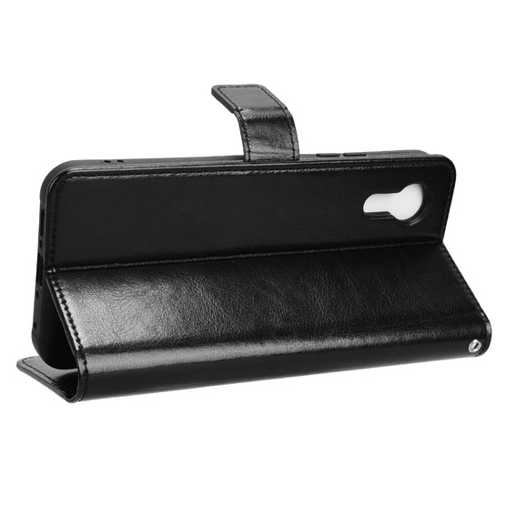 Pattintható tok a Samsung Galaxy Xcover 7, Crazy Horse Wallet, fekete