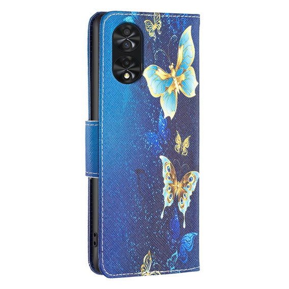 Pattintható tok a TCL 40 NxtPaper, Wallet, Butterflies kék