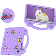 Gyermek tok Samsung Galaxy Tab S6 Lite 10.4 2020/2022 / Tab A7 2020 T500 / T505 / Tab S6 T860/T865, Cute Patterns, állvánnyal, lila