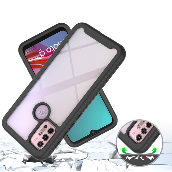 Tok Motorola Moto G10 / G20 / G30 készülékhez, Shockproof, fóliával, kék