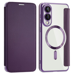 Pattintható tok a Samsung Galaxy S25 Edge, RFID Wallet MagSafe CamShield, lila