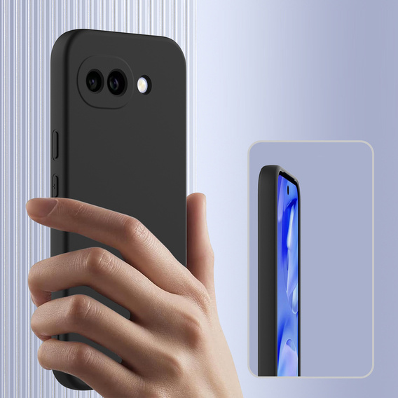 Silicone Lite szilikon tok Google Pixel 10a készülékhez, fekete