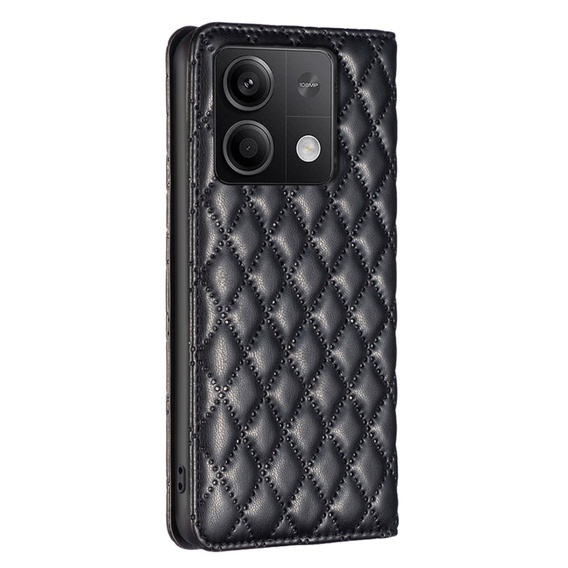 Pattintható tok a Xiaomi Redmi Note 13 5G, Wallet, BINFEN COLOR, fekete