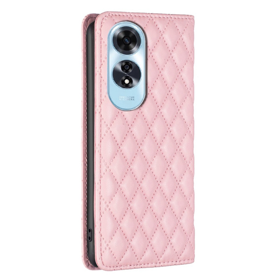 Pattintható tok a Oppo A60, Wallet, BINFEN COLOR, rózsaszín