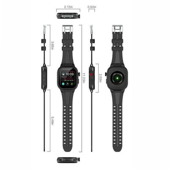 Etui SHELLBOX Waterproof do Apple Watch SE/6/5/4 44mm - Black