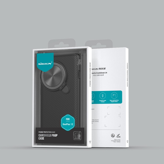 Nillkin páncélozott tok OnePlus 12 5G a készülékhez, CamShield Prop, Magsafe, fekete