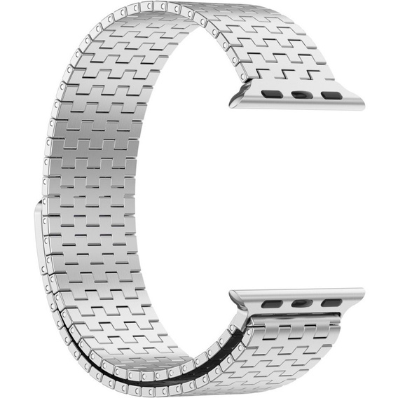 Acél karperec Apple Watch 1/2/3/4/4/5/6/7/8/SE/ULTRA 42/44/45/45/49 MM - ezüst