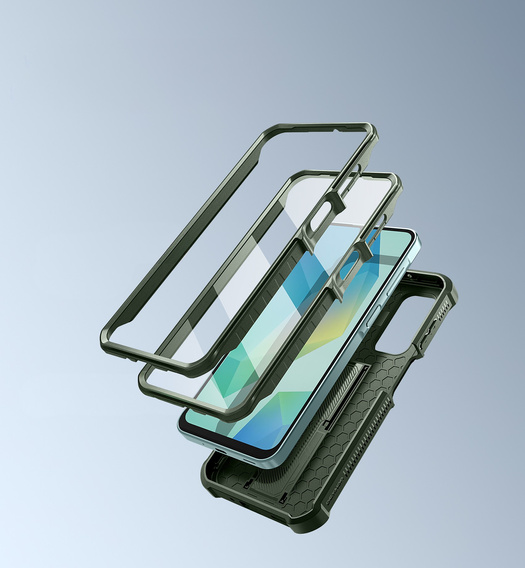 Páncélozott tok a Samsung Galaxy A16, Dexnor Full Body (Two Frames), zöld