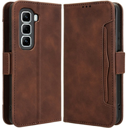 Pattintható tok a Infinix Hot 50 Pro+ 4G, Card Slot, barna